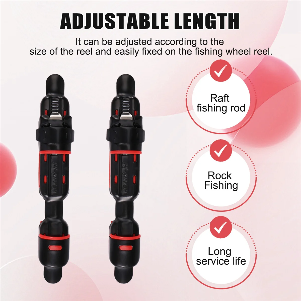 12Pcs Reel Seat Deck Fishing Rod Clip Fitted Wheel Reel Rubber Cushion Tools Accessory Holder Fishing Tackle