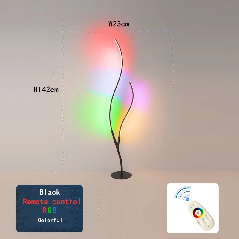 Tree Floor Lamps Minimalist smart rgb Lamp For Studio Bedroom arc lamp Indoor Decoration Led Creative Sofa Living Room Light