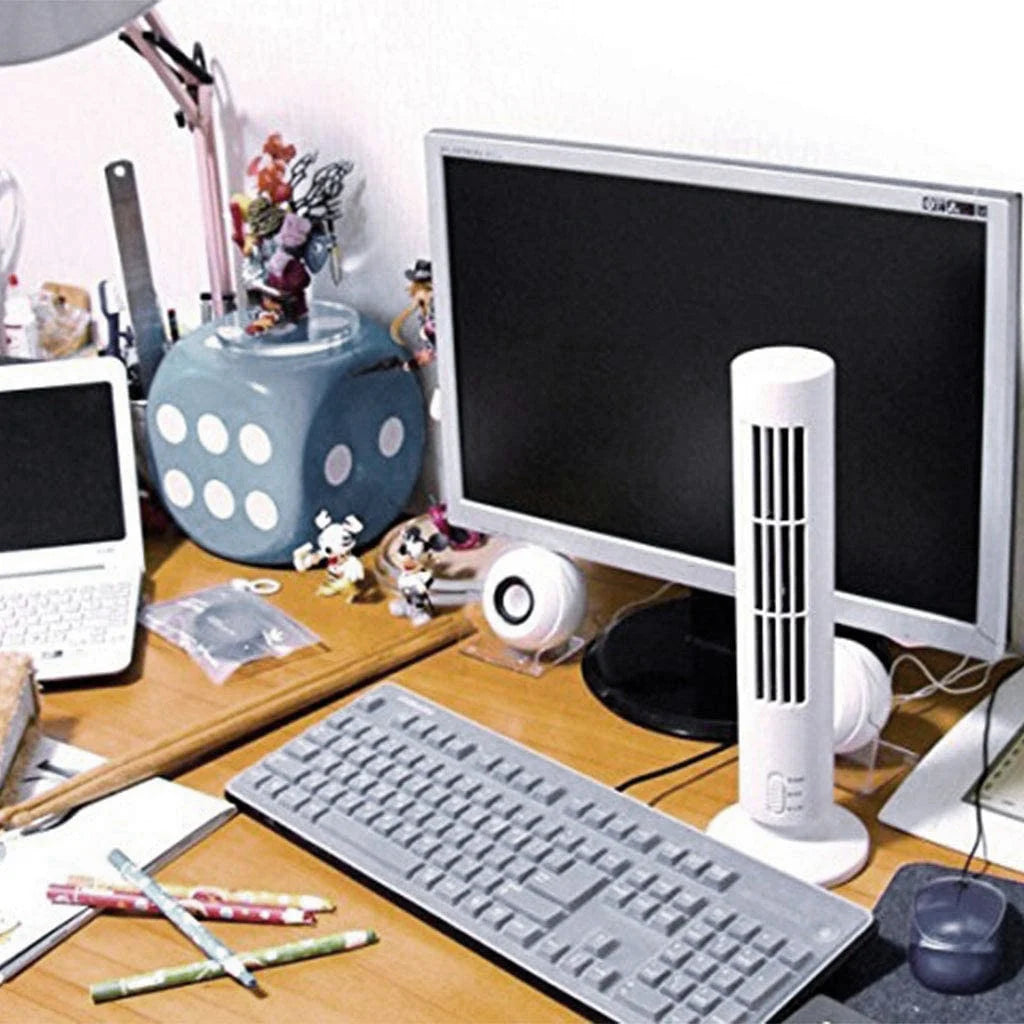 USB Leafless Small Fan Tower Electric Fan Vertical Air Conditioner Fan Tower Fan