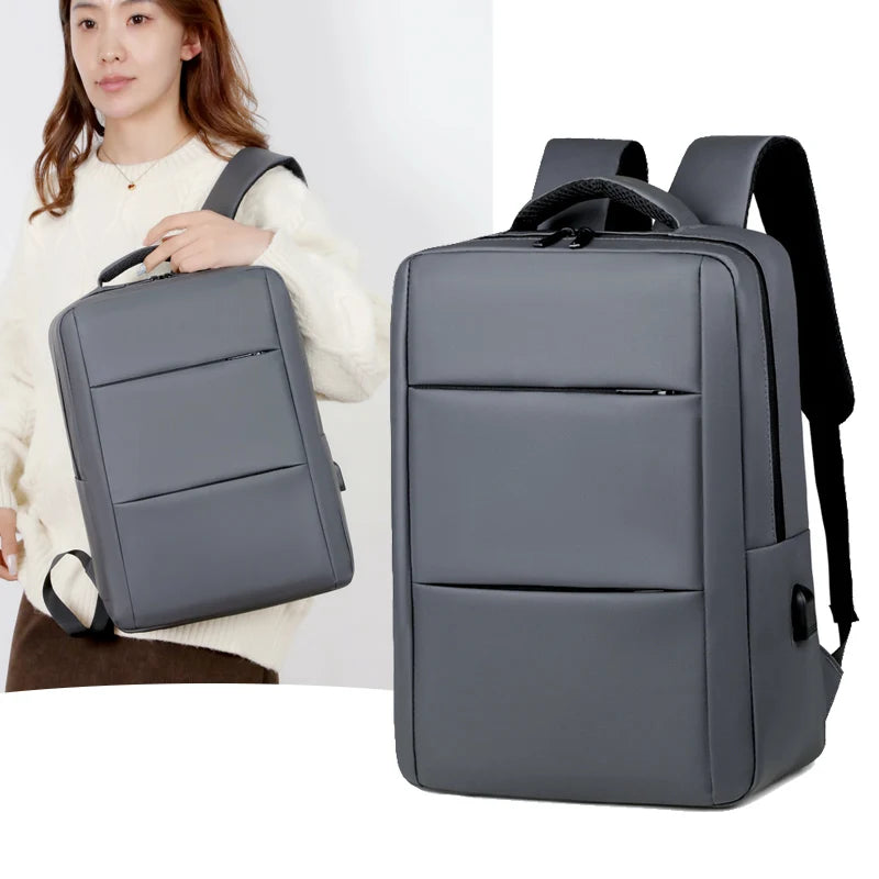 Minimalist Stylish Waterproof USB Charging Backpack Unisex Large Capacity Business Laptop Bag Multifunctional Travel School Back