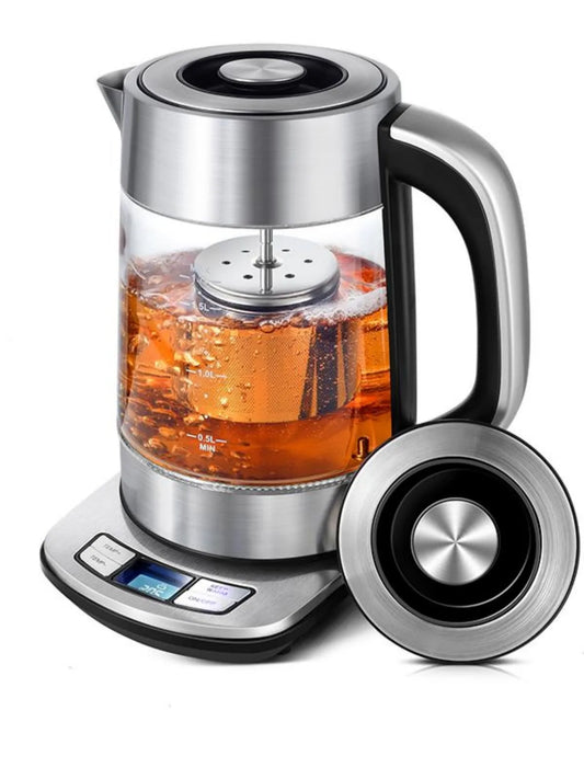 CACHOO Electric Kettle Temperature Control - 1.7L Glass Tea Kettle Electric with Infuser, 60Min Keep Warm & Automatic Shut Off