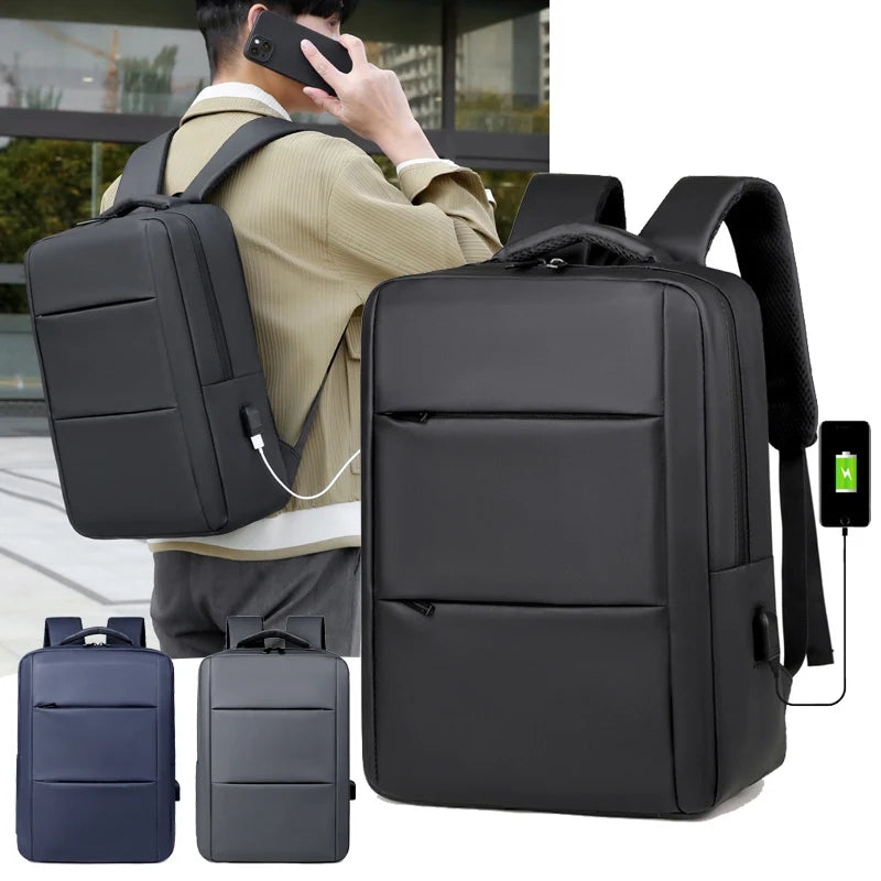 Minimalist Stylish Waterproof USB Charging Backpack Unisex Large Capacity Business Laptop Bag Multifunctional Travel School Back