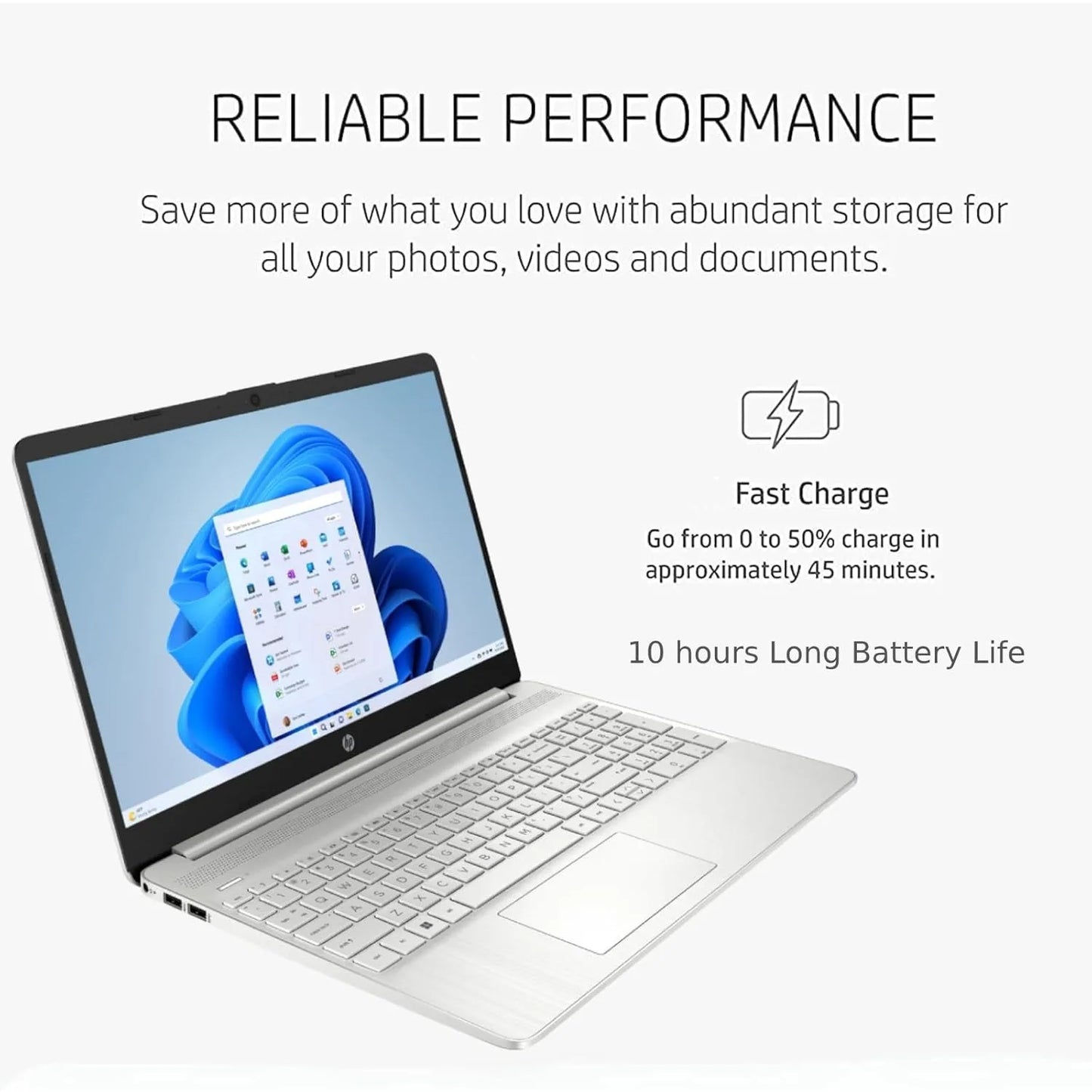 HP 15.6"HD Business Laptop,AMD Ryzen 3 5300U,32GB RAM,1TB SSD,Windows 11 Pro,Natural Silver