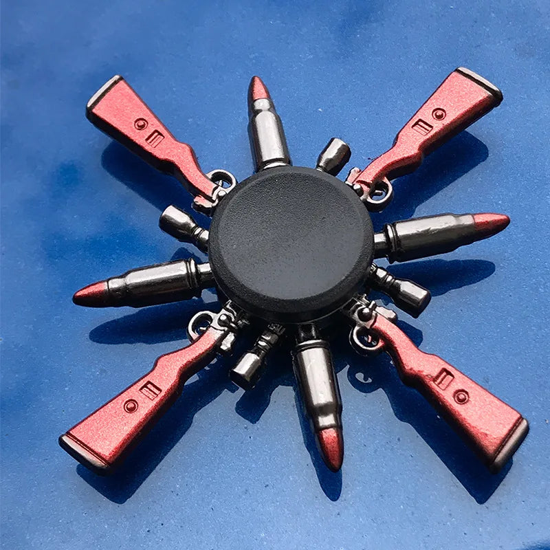 Zinc Metal Fidget Spinner Flare Gun Saucepan Pot Hand Finger Gyro Top Relief Stress EDC Children Kids Toys Gifts Halloween