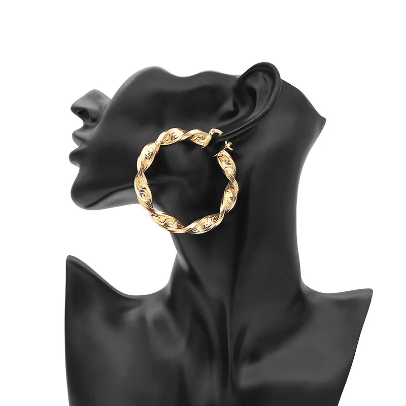 Luxurious Trendy Hoop Earrings for Women Earrings For Gold Ring Farrings Female Hot Style Jewelry Wedding Accessories Gift