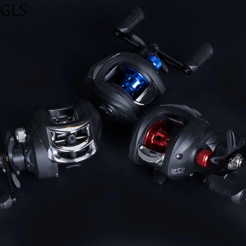 GLS Baitcasting Reel Drag Power 8KG Carp Fishing Reels 7.2:1High Speed Magnetic Brake System Casting Reel fishing accessories