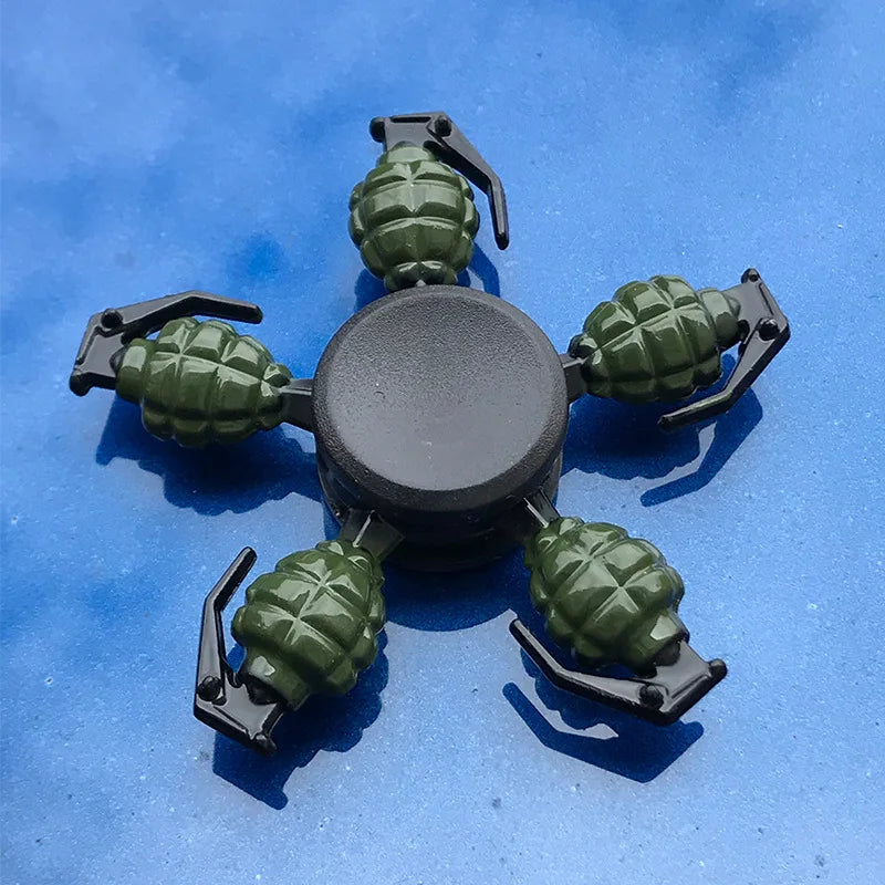 Zinc Metal Fidget Spinner Flare Gun Saucepan Pot Hand Finger Gyro Top Relief Stress EDC Children Kids Toys Gifts Halloween