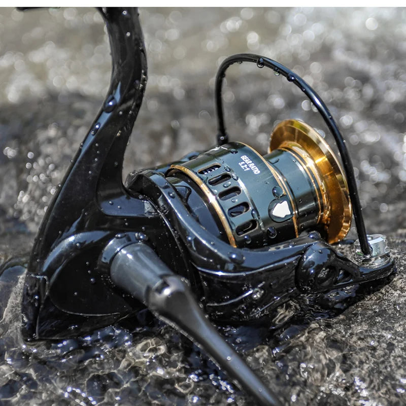 Fishing Reel HE7000 Spinning Reel Max Drag 10kg 5.2:1 High Speed Metal Spool Spinning Reel Carp Reel Fishing Accessories