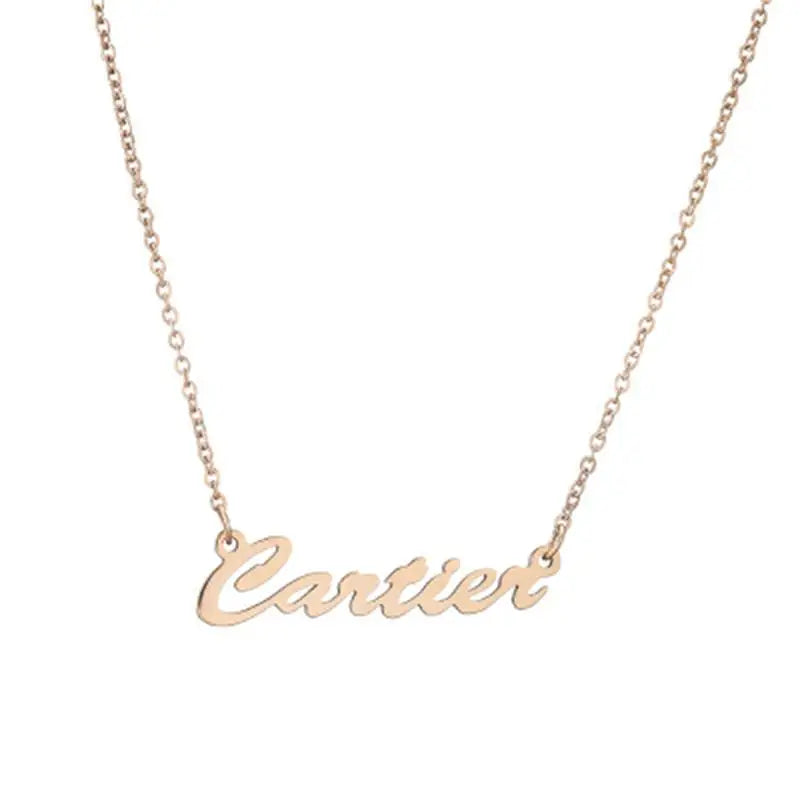 DUOYING Fashion Custom Neckalce Personalise Gold Name Necklaces Stainless Steel Letter Pendant Neckaces For Women Christmas Gift