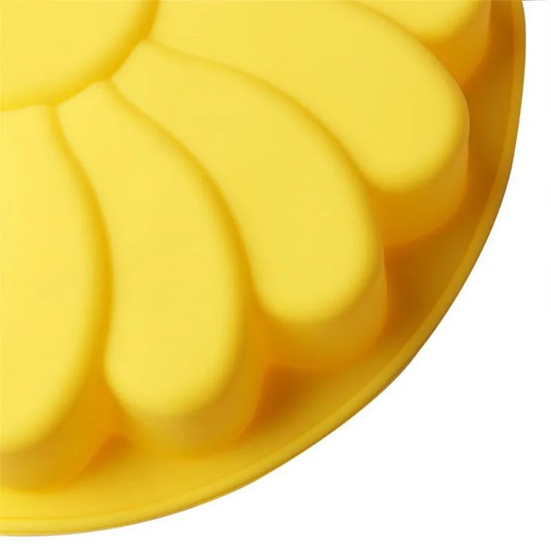 Silicone Sunflower Cake Pan Molds Bakeware Baking Tools 3D Bread Pastry Mould Pizza Pan Tray DIY Birthday Wedding Party