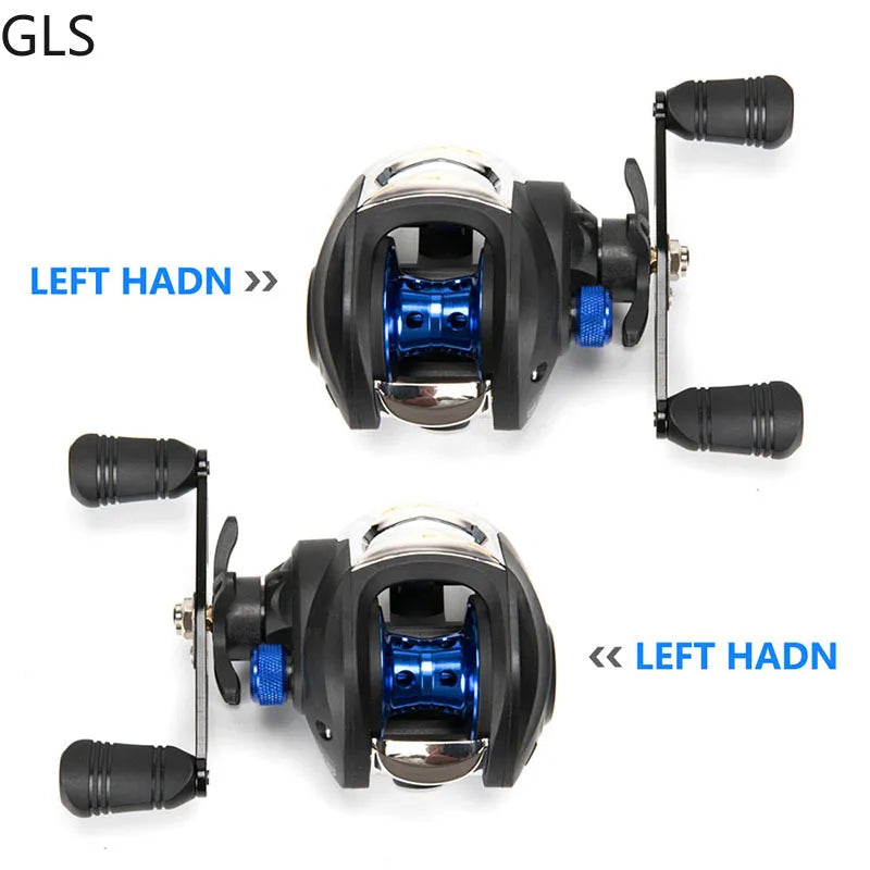 GLS Baitcasting Reel Drag Power 8KG Carp Fishing Reels 7.2:1High Speed Magnetic Brake System Casting Reel fishing accessories