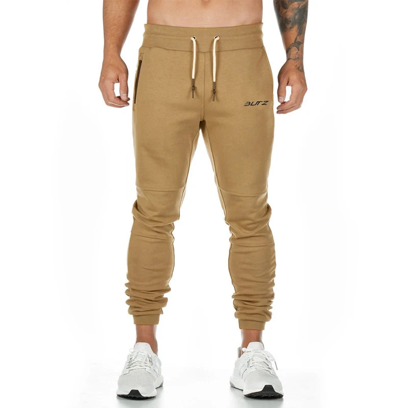 New Cotton Gym Pants Men Quick Dry Fit Running Jogging Pants Men Bodybuilding Training Sport Pants Fitness Trousers Sportswear
