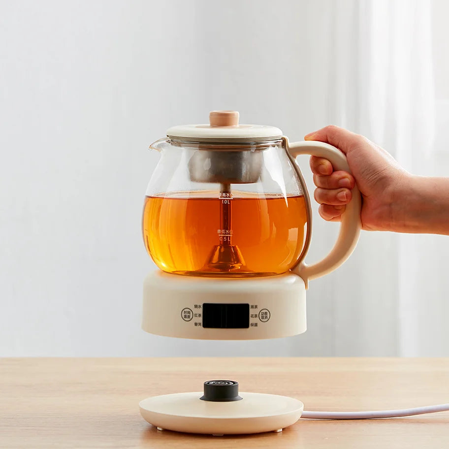 1L Kitchen Electric Kettle Home Appliances Automatic Teapot Glass Tea Steaming Cooking Machine 220V Tea Pot