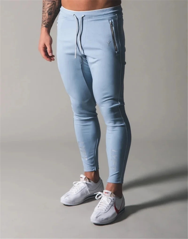 2WAY STRETCH UTILITY PANTS Men Sweatpants Joggers Skinny Pants Casual Trousers Male Fitness Workout Cotton Trackpants Sportswear