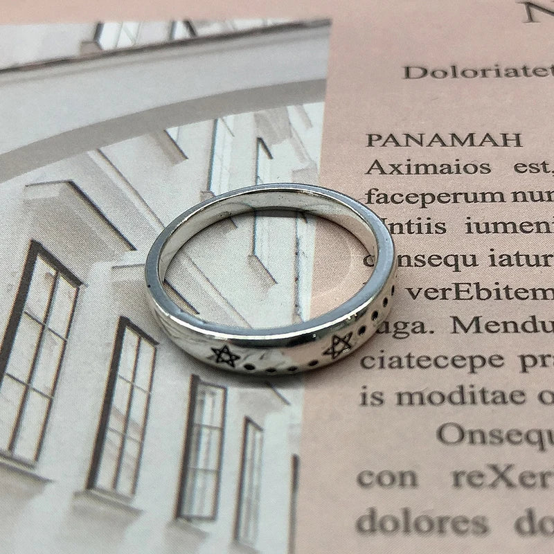 Aesthetic Rings For Women Vintage Stainless Steel Sun Face Punk Couple Ring Fashion Exaggeration Jewelry Gothic Accessories Gift