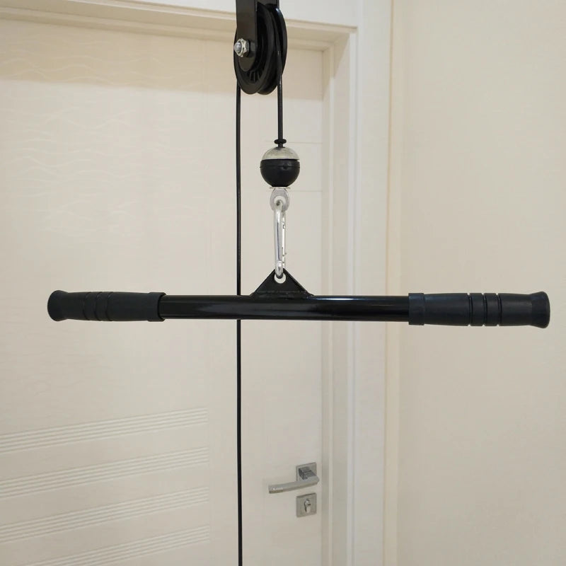Gym Pully Cable Machine Attachments Biceps Triceps Blaster T-bar Handle Grip For Home Pull Down Rope Rowing Machine Accessories