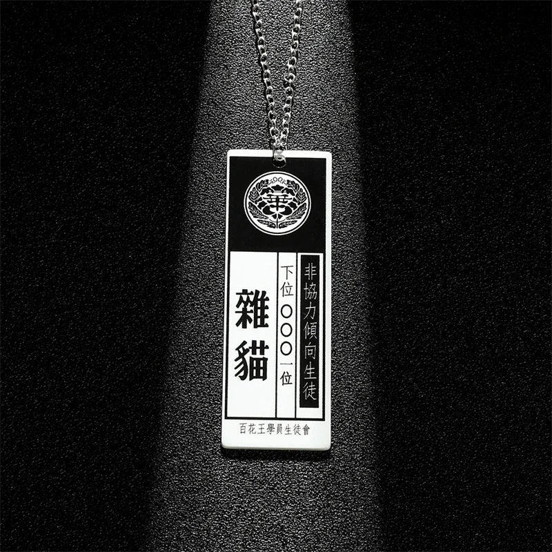 Japanese Anime Kakegurui Compulsive Gambler Necklace Jabami Men and Women Role-Playing The Same Pendant Necklace Jewelry Gifts