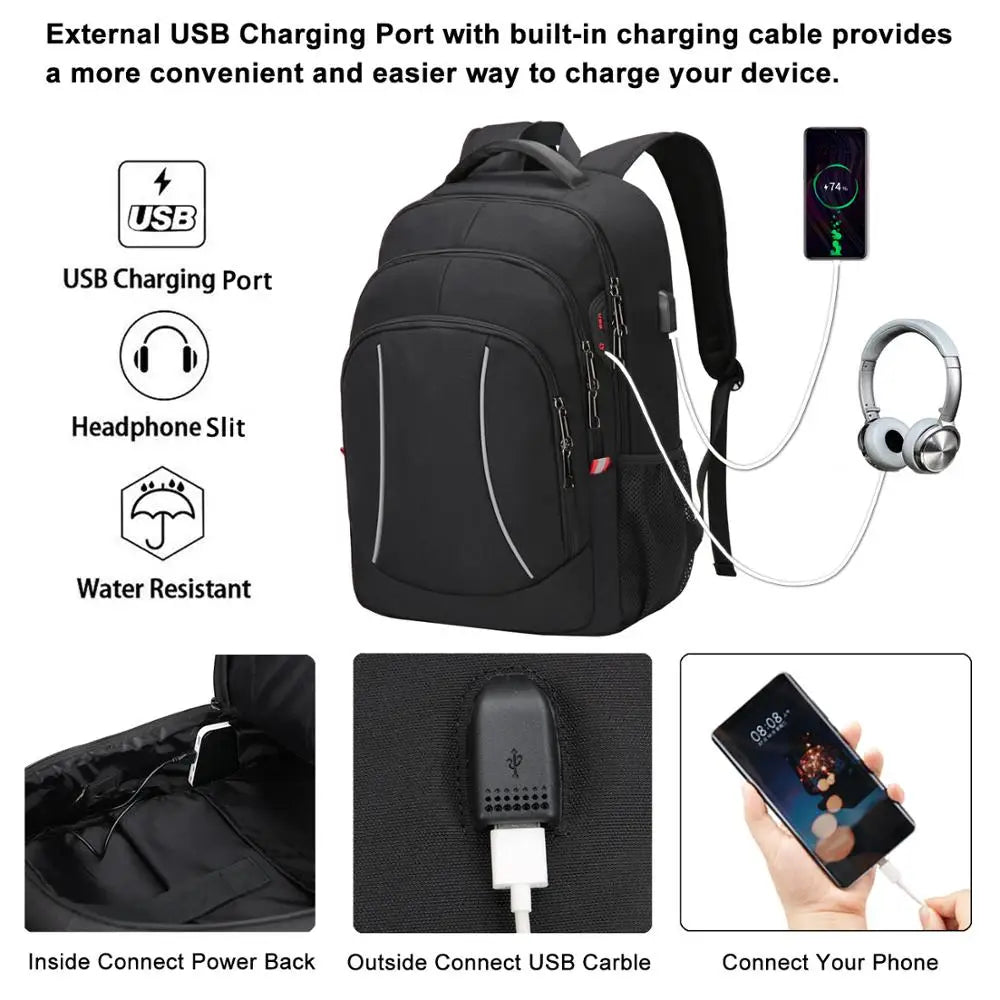 Men Multifuction Travel Laptop Backpacks Anti-theft Outdoor Office Work Men Business Bags For 15.6 inch Laptop Backpacks