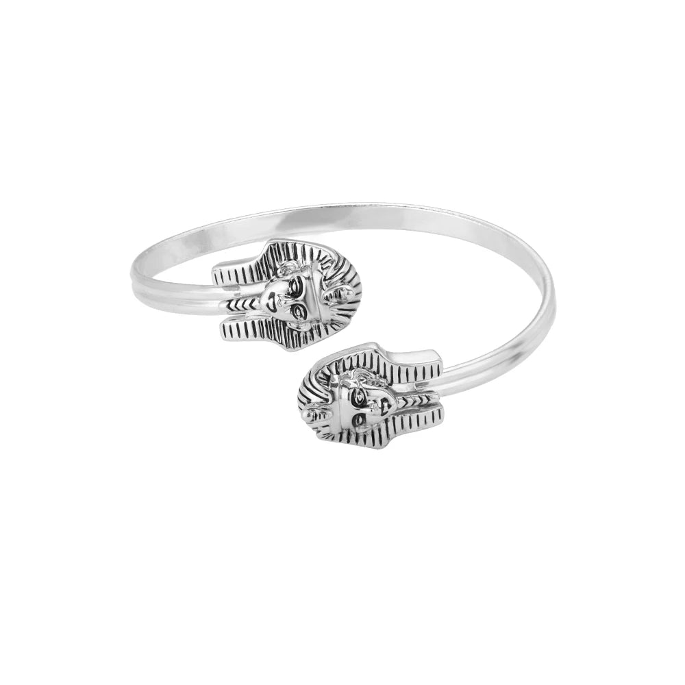 Egyptian Queen Nefertiti Bangles African Cuff Bracelet Stainless Steel Adjustable Luck Bracelets For Women man Jewelry Gift