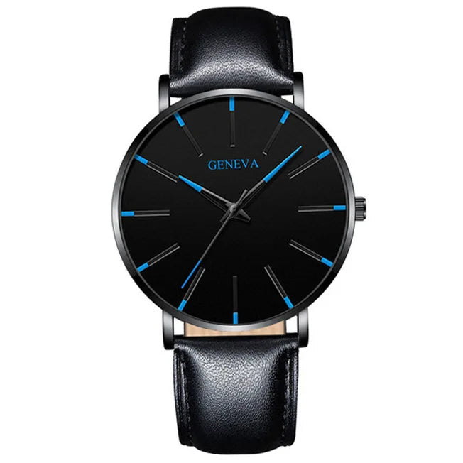 Luxury Minimalist Men's Fashion Ultra Thin Watches Simple Men Business Stainless Steel Mesh Belt Quartz Watch Relogio Masculino