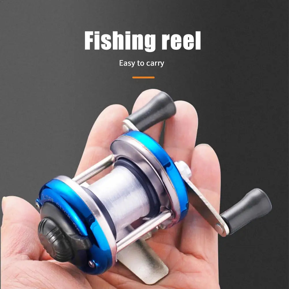 Mini Winter Ice Fishing Reel Portable Small Spinning Reels Double Rocker 1 Bb Bearing Fishing Drum Wheel For Fishing Accessories