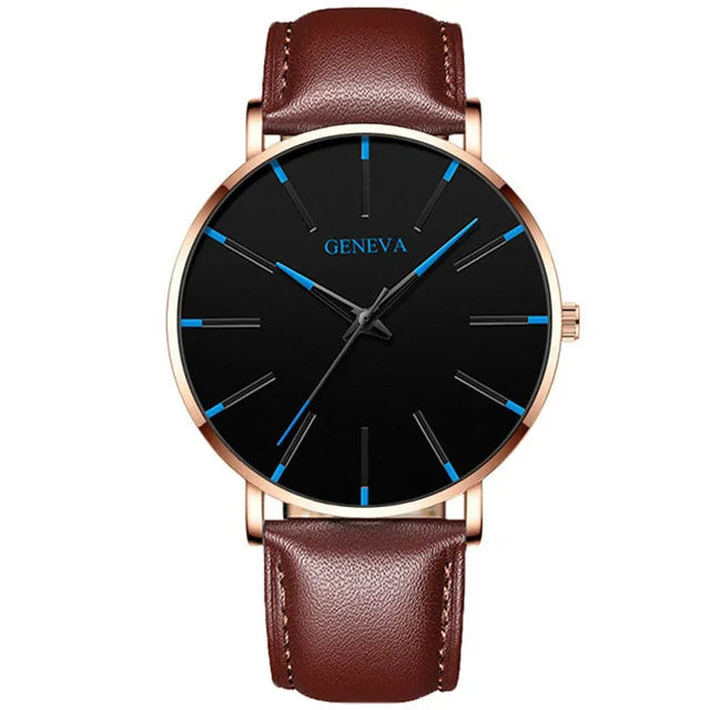 Luxury Minimalist Men's Fashion Ultra Thin Watches Simple Men Business Stainless Steel Mesh Belt Quartz Watch Relogio Masculino