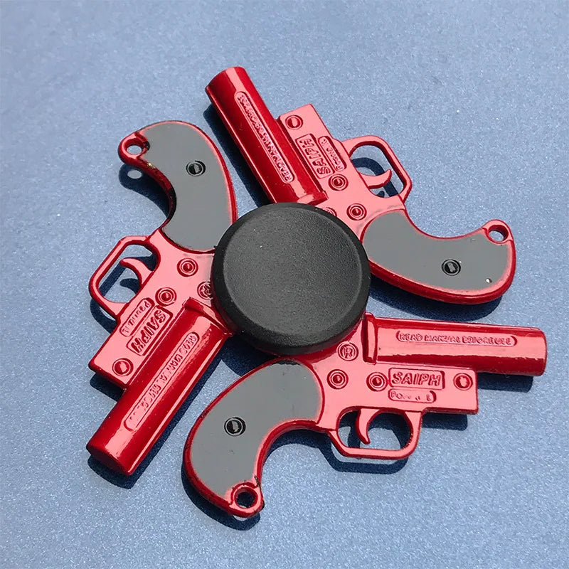 Zinc Metal Fidget Spinner Flare Gun Saucepan Pot Hand Finger Gyro Top Relief Stress EDC Children Kids Toys Gifts Halloween