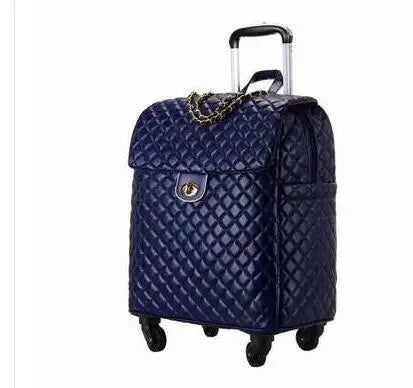 2020 New travel rolling bag for women PU baggage bag Women Wheeled Luggage bag Cabin Trolley Bag on wheels Trolley Suitcase