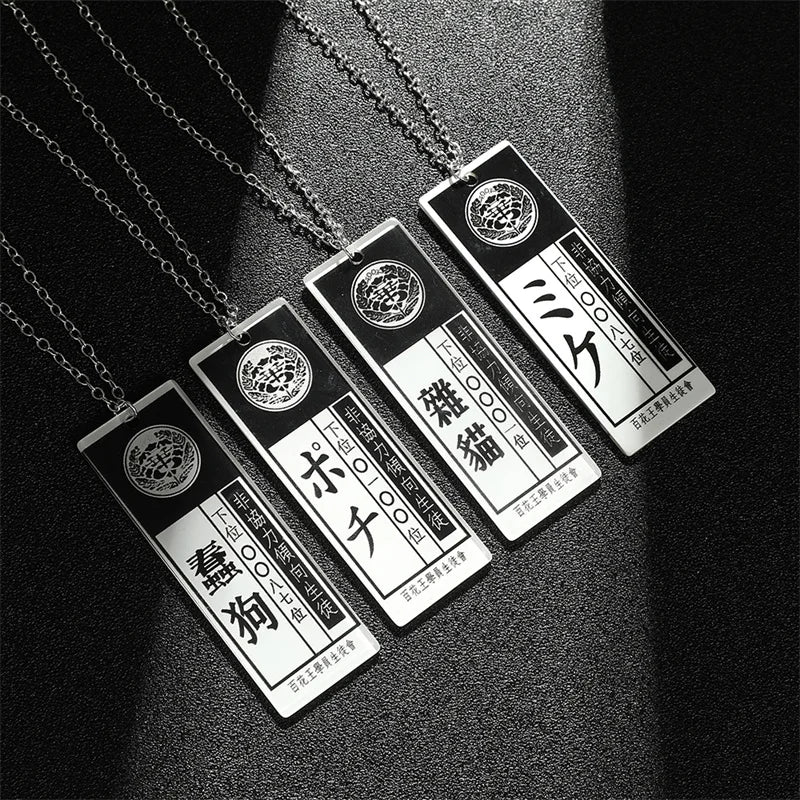 Japanese Anime Kakegurui Compulsive Gambler Necklace Jabami Men and Women Role-Playing The Same Pendant Necklace Jewelry Gifts