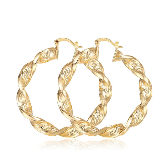 Luxurious Trendy Hoop Earrings for Women Earrings For Gold Ring Farrings Female Hot Style Jewelry Wedding Accessories Gift