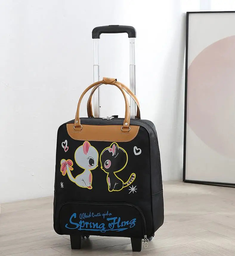 brand 20 Inch  Women Travel  luggage Trolley Bag on wheels Suitcase Travel Rolling Bag Baggage Rolling  Travel wheeled bag