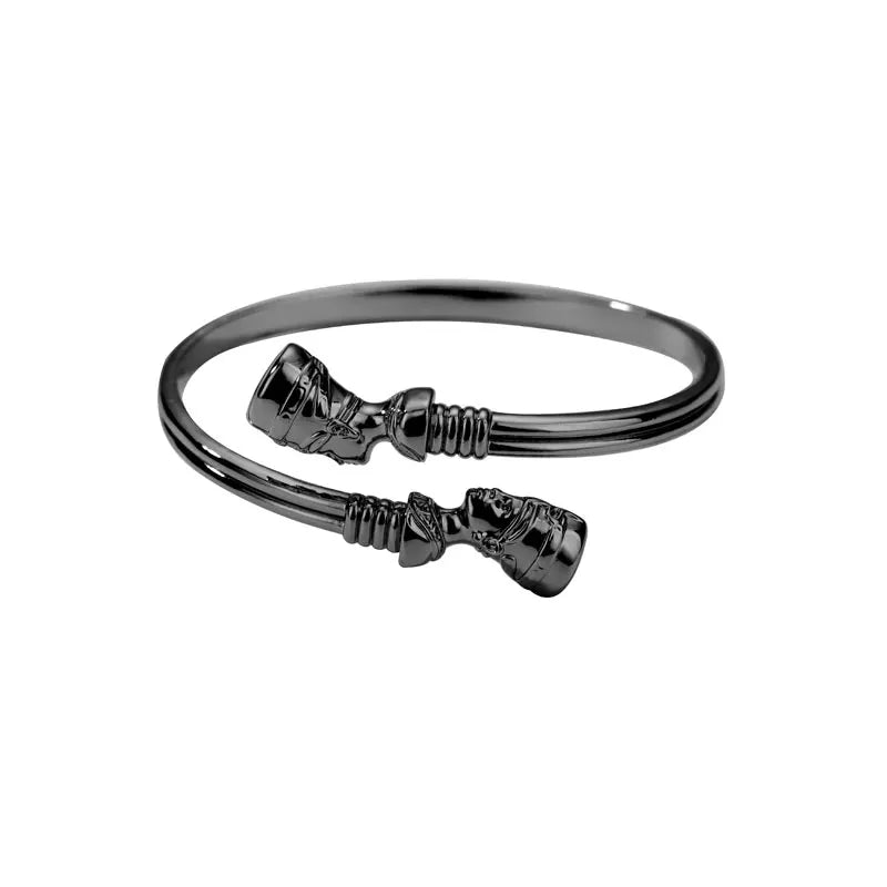 Egyptian Queen Nefertiti Bangles African Cuff Bracelet Stainless Steel Adjustable Luck Bracelets For Women man Jewelry Gift