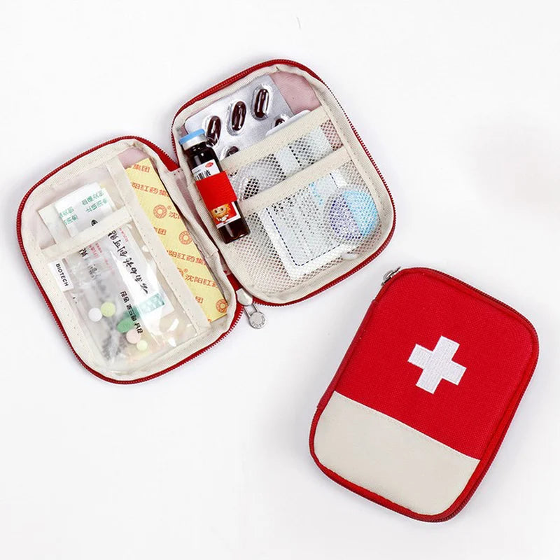 Mini Medicine Storage Bag Portable First Aid Medical Kit Travel Set Outdoor Camping Useful Emergency Survival Bag Pill Case