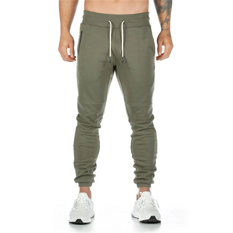 New Cotton Gym Pants Men Quick Dry Fit Running Jogging Pants Men Bodybuilding Training Sport Pants Fitness Trousers Sportswear