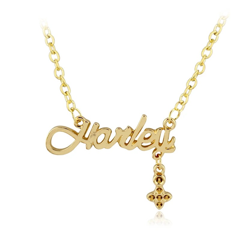 Drop Shipping Suicide Squads Jewelry Charm Jewelry Crystal Necklace Joker Necklace Lovers Necklace Wedding Jewelry