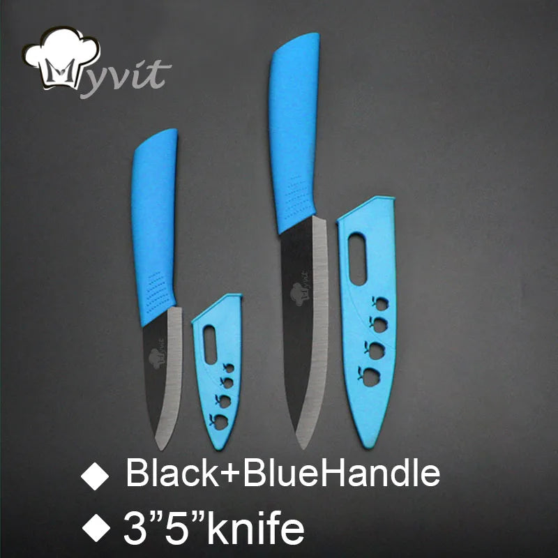 Kitchen Ceramic Knives 3" Paring 5" Slicing Ceramic Knife Black Blade Kitchen Knives Cooking tools