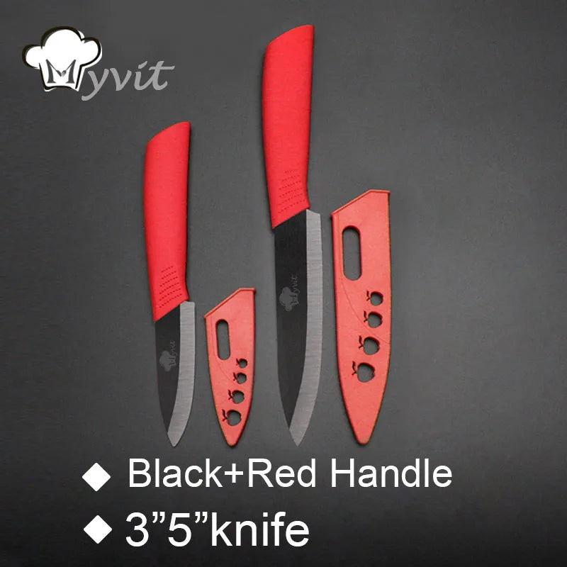 Kitchen Ceramic Knives 3" Paring 5" Slicing Ceramic Knife Black Blade Kitchen Knives Cooking tools