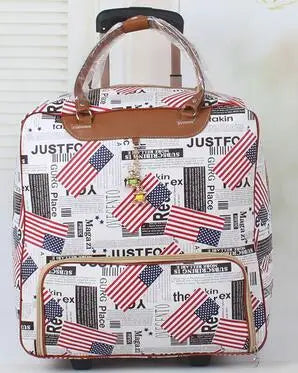 brand 20 Inch 22 inch Women luggage Trolley Bag on wheels Travel Suitcase Travel Rolling Bag Baggage Suitcase Travel wheeled bag