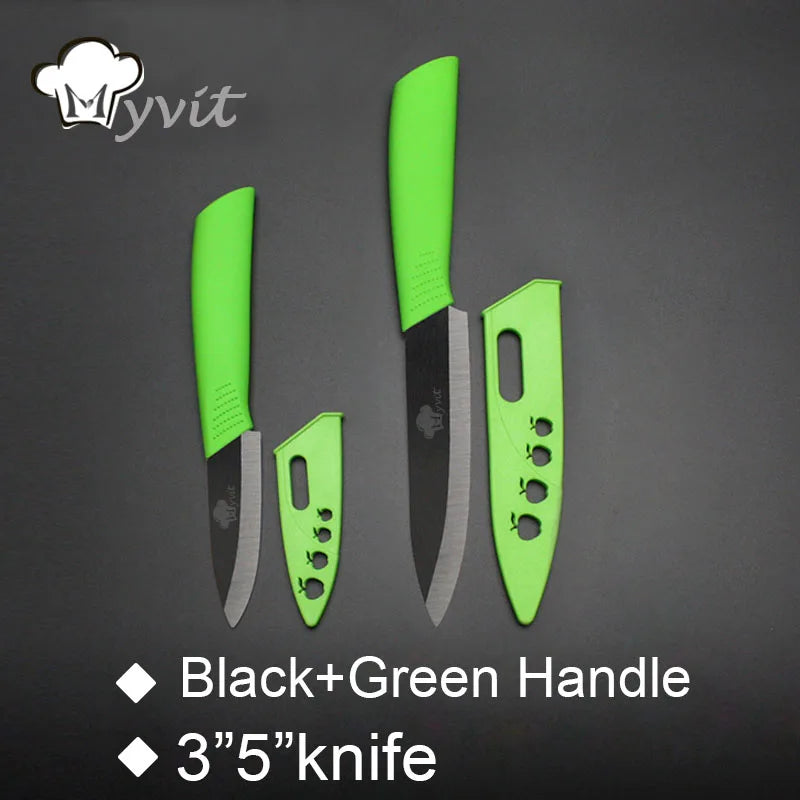 Kitchen Ceramic Knives 3" Paring 5" Slicing Ceramic Knife Black Blade Kitchen Knives Cooking tools