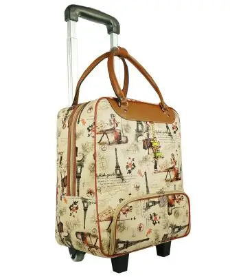 brand 20 Inch 22 inch Women luggage Trolley Bag on wheels Travel Suitcase Travel Rolling Bag Baggage Suitcase Travel wheeled bag