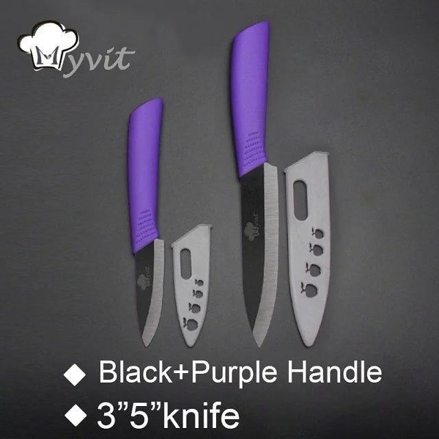 Kitchen Ceramic Knives 3" Paring 5" Slicing Ceramic Knife Black Blade Kitchen Knives Cooking tools
