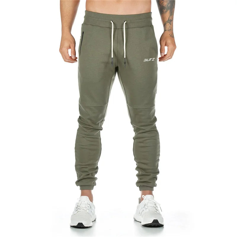 New Cotton Gym Pants Men Quick Dry Fit Running Jogging Pants Men Bodybuilding Training Sport Pants Fitness Trousers Sportswear
