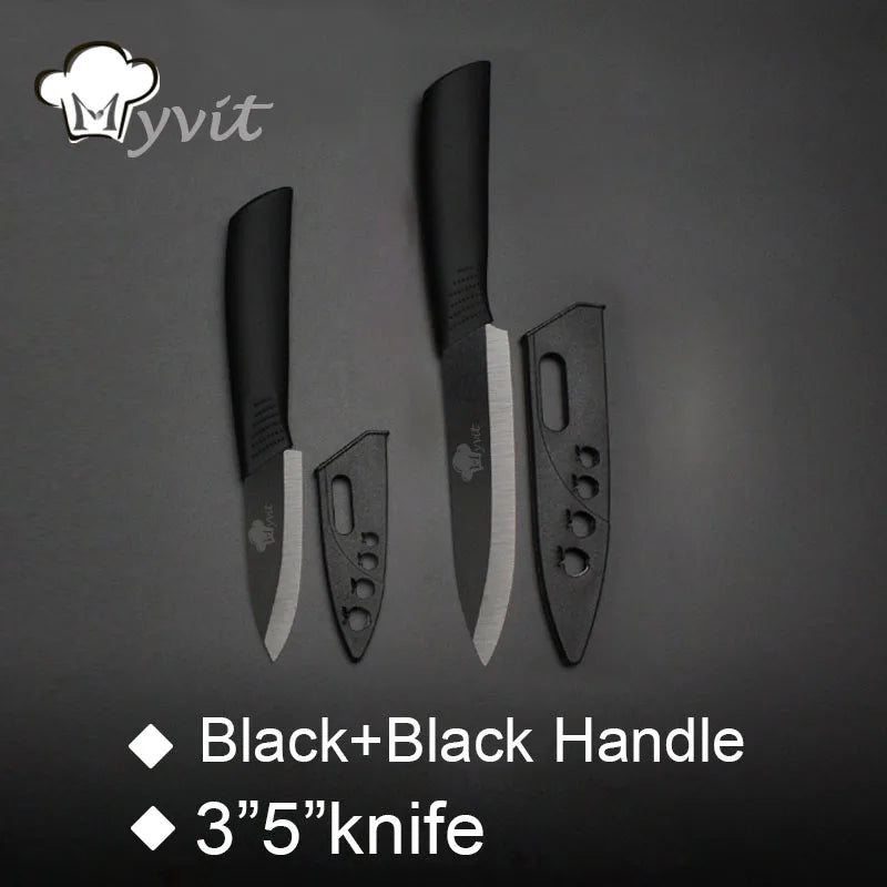 Kitchen Ceramic Knives 3" Paring 5" Slicing Ceramic Knife Black Blade Kitchen Knives Cooking tools
