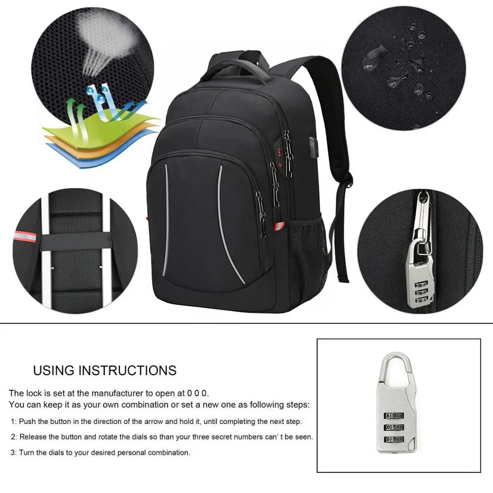 Men Multifuction Travel Laptop Backpacks Anti-theft Outdoor Office Work Men Business Bags For 15.6 inch Laptop Backpacks