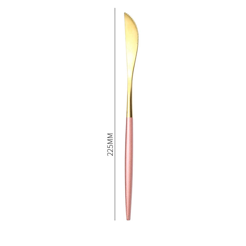 1PC Stainless Steel Gold Silver Dinnerware Tableware Coffee Spoon Steak Fork Knives Flatware Kitchen Cutlery Accessories