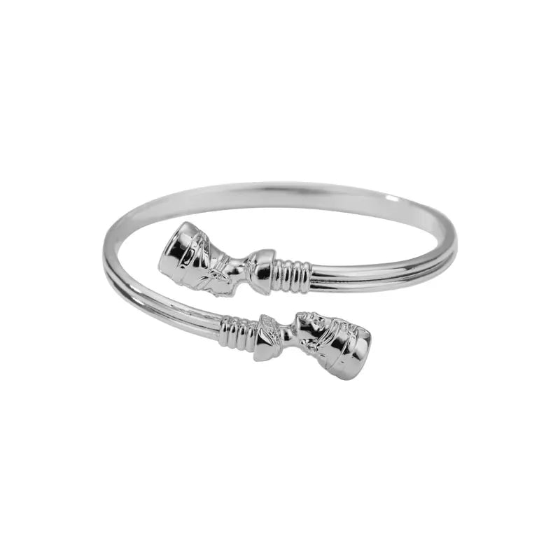 Egyptian Queen Nefertiti Bangles African Cuff Bracelet Stainless Steel Adjustable Luck Bracelets For Women man Jewelry Gift
