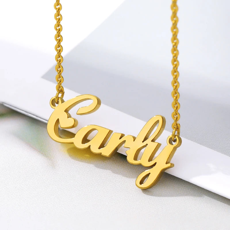 Custom Mother Necklace For Women Personalized Name Girl Necklace Stainless Steel Chain Jewelry collier