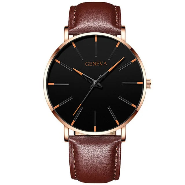 Luxury Minimalist Men's Fashion Ultra Thin Watches Simple Men Business Stainless Steel Mesh Belt Quartz Watch Relogio Masculino