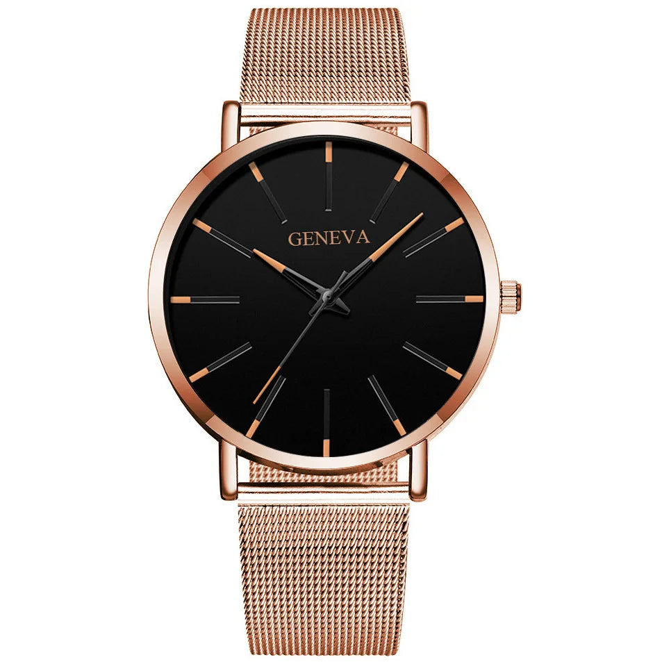Luxury Minimalist Men's Fashion Ultra Thin Watches Simple Men Business Stainless Steel Mesh Belt Quartz Watch Relogio Masculino