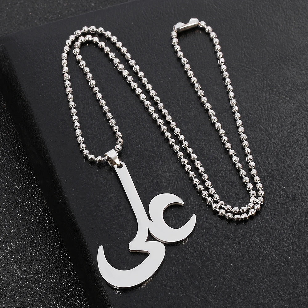 Silver Color Saudi Arabia Pendant Necklaces for Women Men Islam Sword Muslim Symbol Jewelry Arab symbol